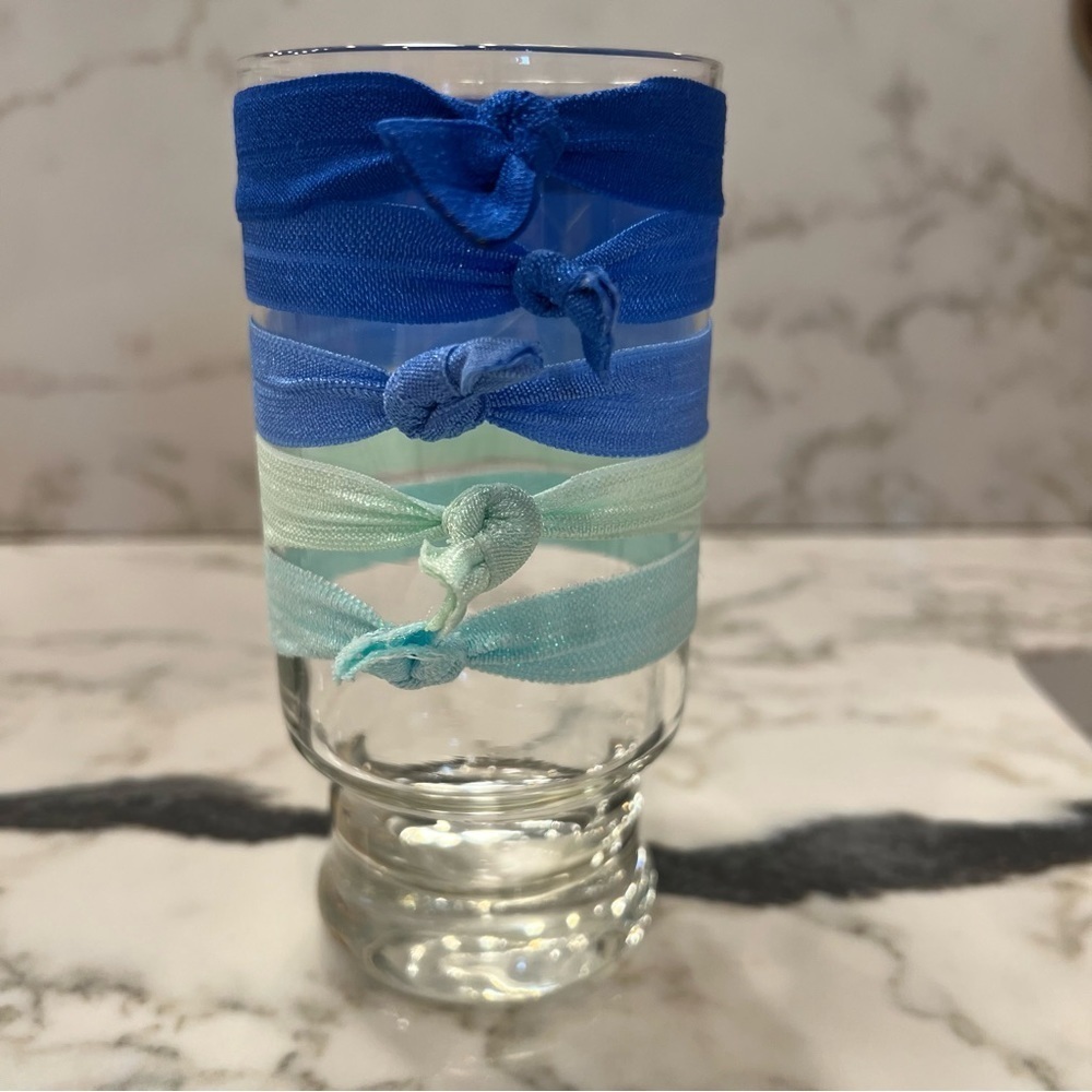 NWT⛱️Anthropologie - Blue & Aqua Hair Ties Set of 5 - OS